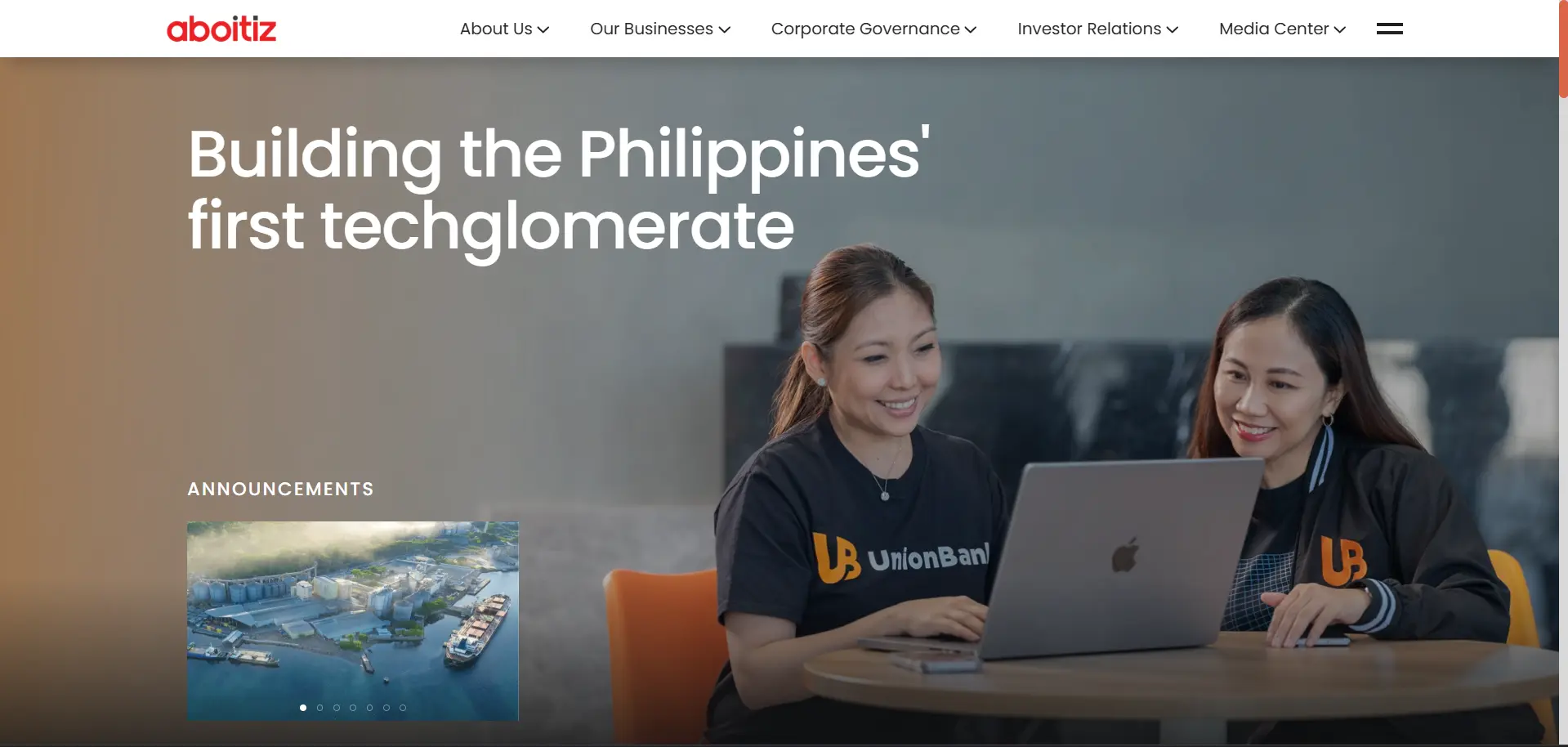 Aboitiz.com Website Screenshot